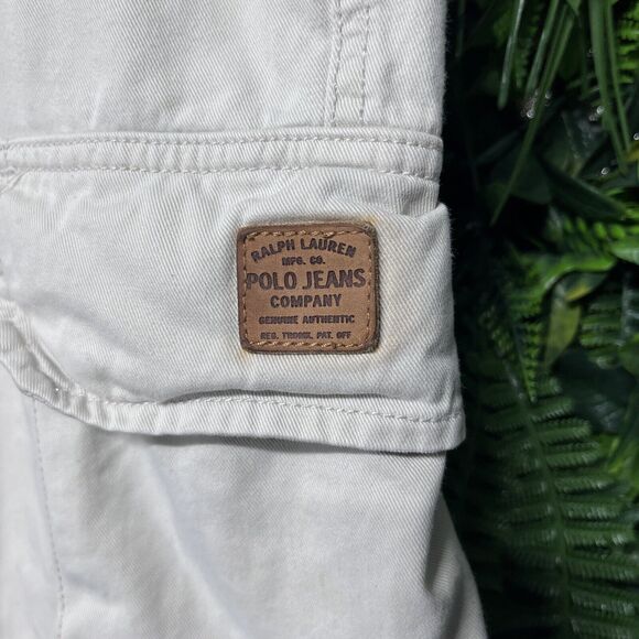 VTG POLO RALPH LAUREN Pants Men 40x30 Khaki Cargo Combat Utility Surplus 1773 - Picture 5 of 9